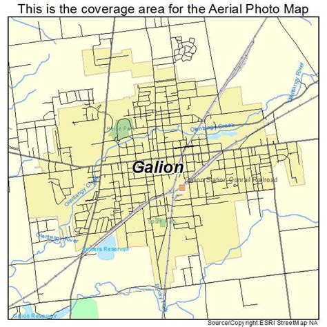 aerial photography map  galion  ohio