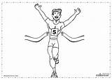 Atletismo Meta Atleta Llegada sketch template