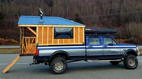 homemade truck camper built  bed    ford  ford daily trucks