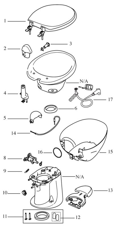 thetford aqua magic  parts diagram