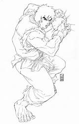 Ryu Colorir Imprimir Chun Sagat Outros sketch template