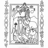 Krishna Balarama Radhe Xcolorings Butter sketch template