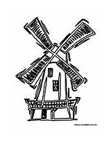 Netherlands Coloring Pages Holland Windmill Dutch sketch template