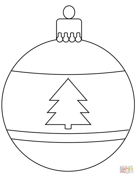 christmas bauble ornament coloring page  printable coloring pages