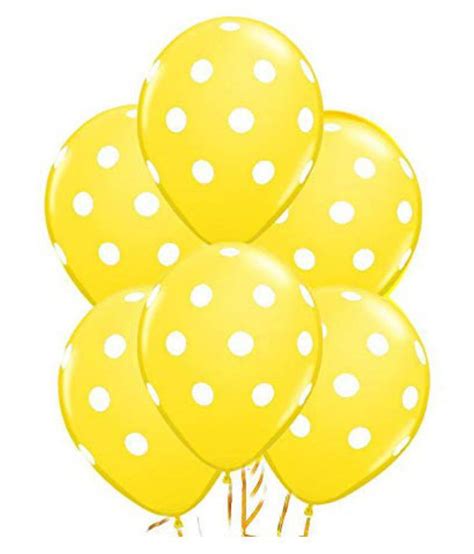 polka dot balloons   pink green  yellow pack     decorative ribbon buy