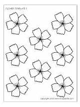 Flower Templates Printable Flowers Lei Cut Template Applique Paper Patterns Leis Printables Small Pages Coloring Pattern Outs Set Designs Crafts sketch template