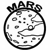 Mars Coloring Planet Pages Space Object Bruno Kids Color Silhouette Printable Getcolorings Getdrawings sketch template
