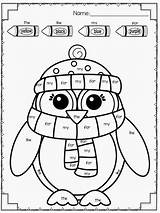 Winter Preschool Freebies Penguins Literacy Match Flower sketch template