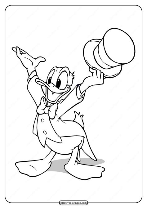 printable donald duck  coloring page