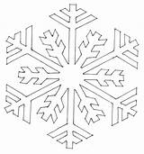 Snowflake Snowflakes Coloring Simple Christmas Pattern Stencil Netart Frozen Pages Cut Color Drawing Template Paper Kids sketch template