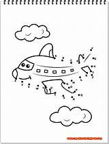 Airplane Dot Coloring Pdf Book Edit Am Do sketch template