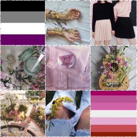 Floral Asexual Lesbian Moodboard Tumblr