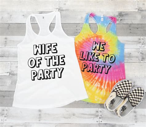 Tie Dye Bachelorette Tanks We Like To Party Tanks Wife Of Etsy