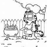 Churrasqueira Garfield sketch template