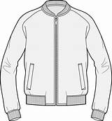 Jacket Bomber Drawing Template Fashion Technical Sketches Sketch Flat Templates Jackets Men Drawings Clothing Blouson Flats Tech Coloring Mens Illustration sketch template