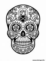 Squelette Mort Jecolorie Tête Glock Positif Sucre Mexique sketch template