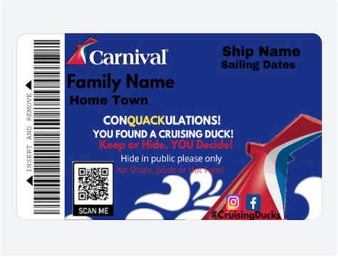 customized cruising duck tags carnival cruise  blue etsy