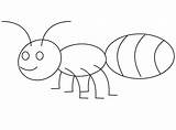 Ant Fourmi Hormiga Colorier Coloriages Preschool Insects Popular sketch template