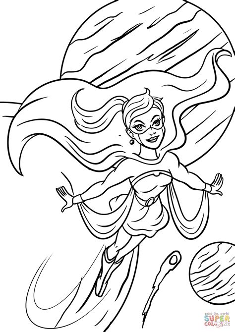 supergirl coloring page  printable coloring pages