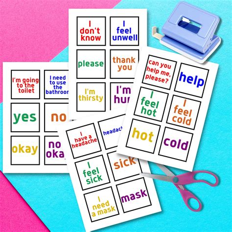 printable communication cards   verbal autism etsy
