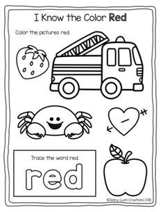 color  word red coloring page color red activities preschool