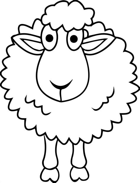 cartoon sheep coloring pages  getdrawings
