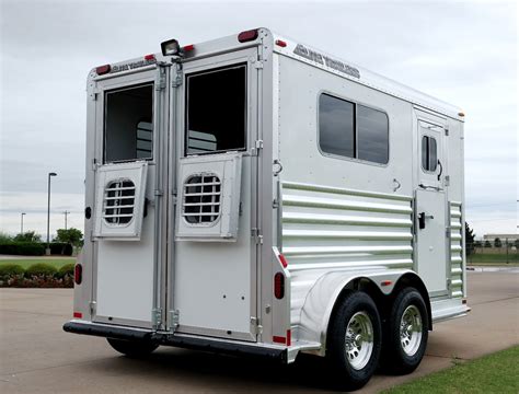 bumper pull  horse straight load aluminum horse trailer elite custom aluminum horse