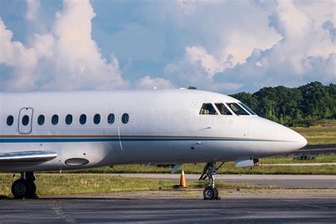 small commercial jet stock photo image  chamblee small