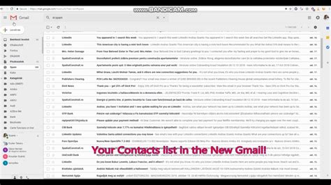 find  contact list    gmail youtube