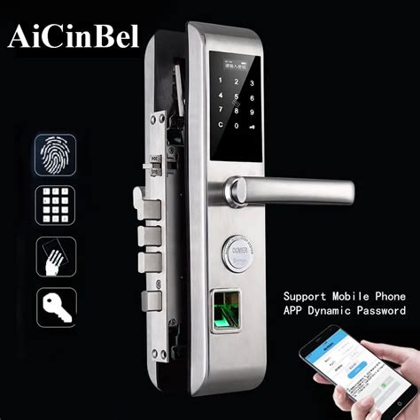 handle lock electronic door lock set entrance door intelligent fingerprint lock digital
