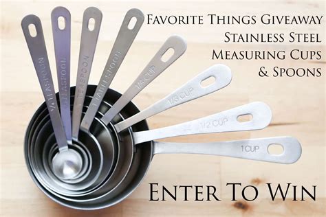 favorite  giveaway stainless steel measuring cups  spoons