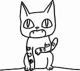 Coloring Cat Such Wecoloringpage sketch template
