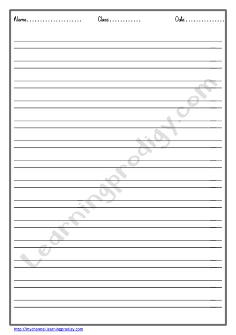 handwriting printable lined paper  double lines writing paper