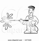 Washer Clipart Power Man Operating Happy Pressure Illustration Vector Royalty Lal Perera Washers sketch template