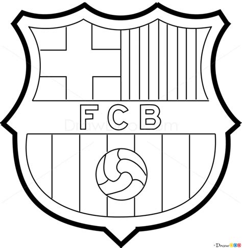 draw barcelona football logos football coloring pages