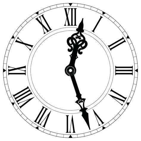 Roman Numeral Clock Face Vector At Getdrawings Free Download