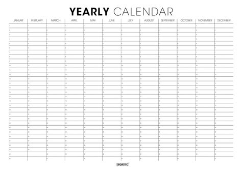 yearly calendar schedule poster organicers organize nicer  posters