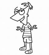 Phineas Ferb Pages Perry Coloring Print Colorpages sketch template