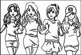 Coloring Pages Friend Forever Girl Printable Via sketch template
