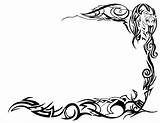 Border Tribal Designs Borders Clipart Tattoo Dragon Clip Medieval Cool Cliparts Vector African Frame Celtic Corner Flower Library Tattoos Clipartbest sketch template