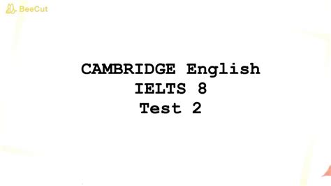 cambridge english ielts  test  youtube