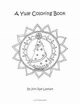 Coloring Yule Pages Winter Etsy Book Solstice sketch template