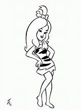 Pebbles Flintstone Hanna Barbera Zombiegoon Fred sketch template