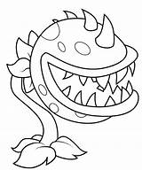 Zombies Plants Vs Zombie Coloring Pages Plant Chomper Draw Drawing Para Garden Warfare Colorear Mario Bros Book Step Printable Kids sketch template