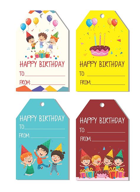 svm craft happy birthday tags   design gift tag thick card