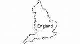 England Map Drawing Outline Easy Step Coloring sketch template