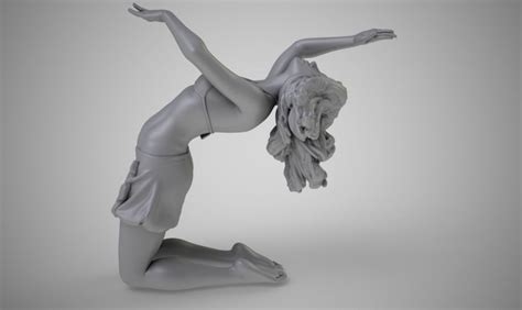 Dancer Backbend 3d Printable Model Cgtrader