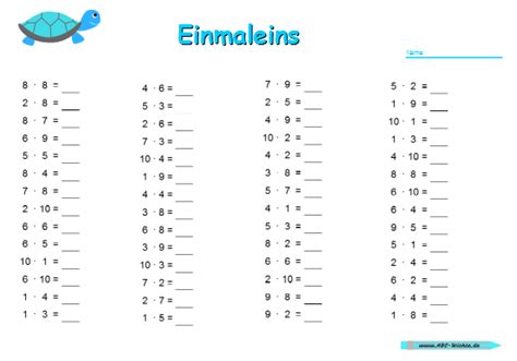 einmaleins arbeitsblaetter  schule  mathe