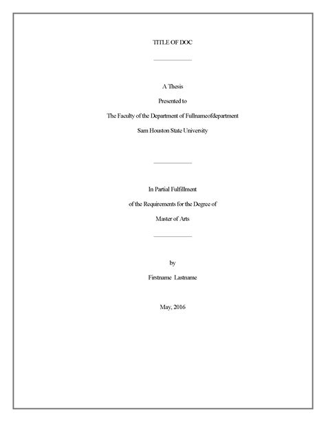 format dissertation title page