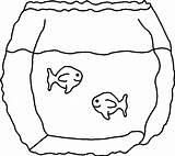 Fish Bowl Coloring Clipart Pic Sheet Cliparts Clipartbest Pages Colouring Library sketch template